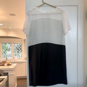 Adriano goldschmied (AG) silk colorblock shift dress size small